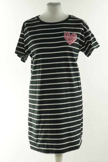 Sukienka czarna w białe paski