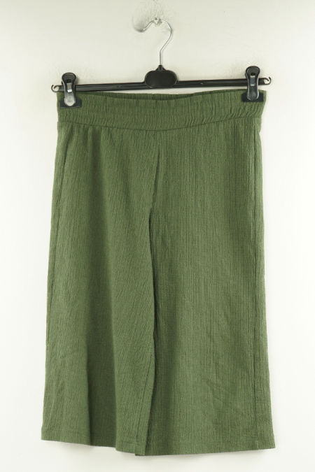 Spodnie zielone z marszczona fakturą