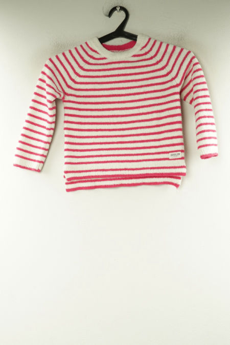 Bluza polarowa biało - różowa