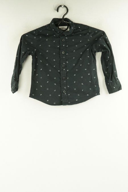 Koszula czarna w drobny wzorek