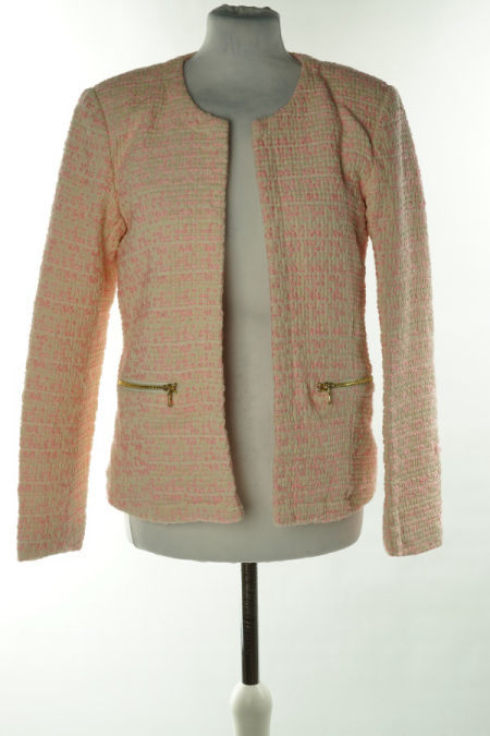 Narzutka marynarkowa kremowo-różowa