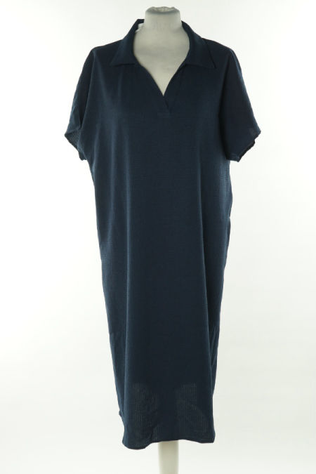 Sukienka granatowa z kołnierzykiem