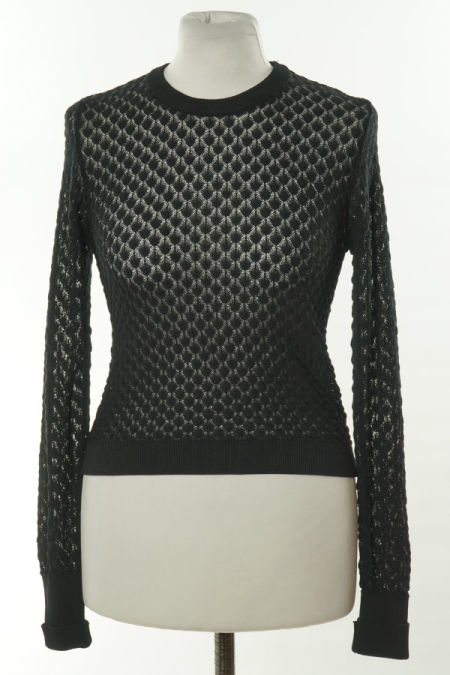 Bluzka czarna ażurowa ZARA