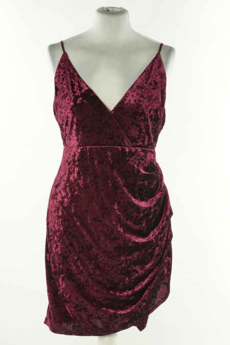 Sukienka wiśniowa welurowa