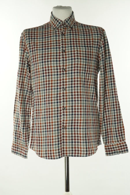 Koszula szara w kolorową kratę