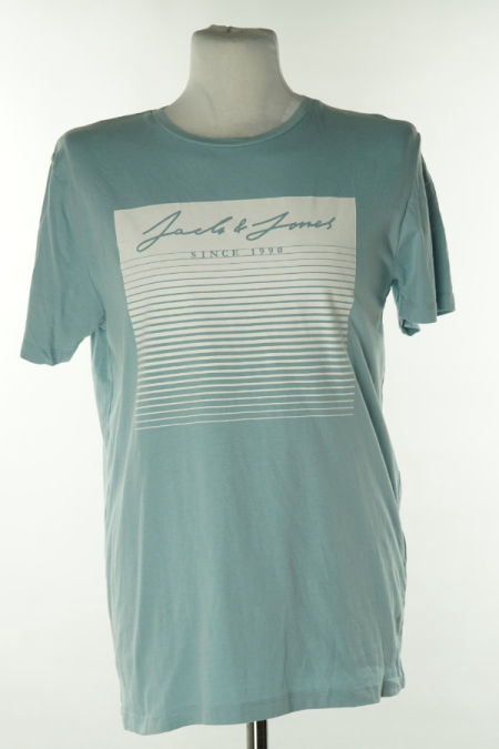 Koszulka jasnoniebieska z białym nadrukiem