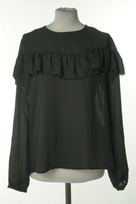 Bluzka czarna z falbanką
