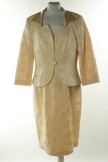 Sukienka+żakiet żółty w kwiaty