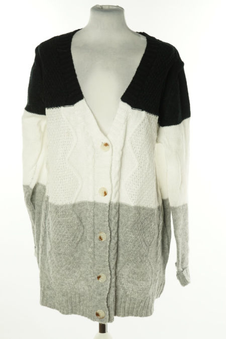 Kardigan sweterkowa szaro-czarny