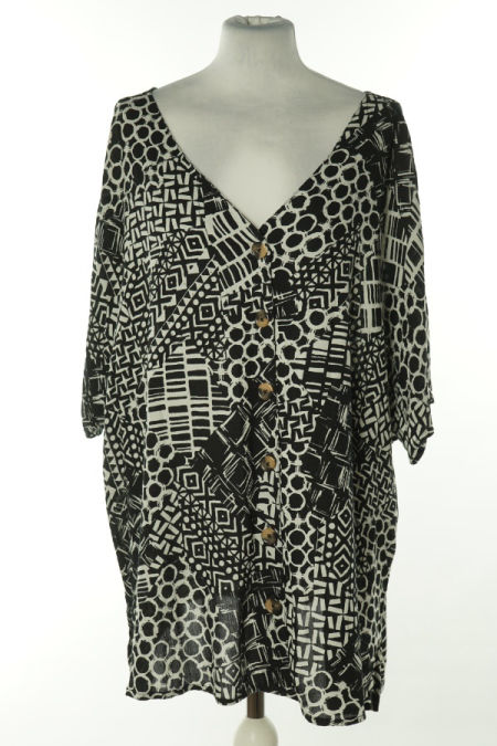 Bluzka czarno-biała wzorzysta