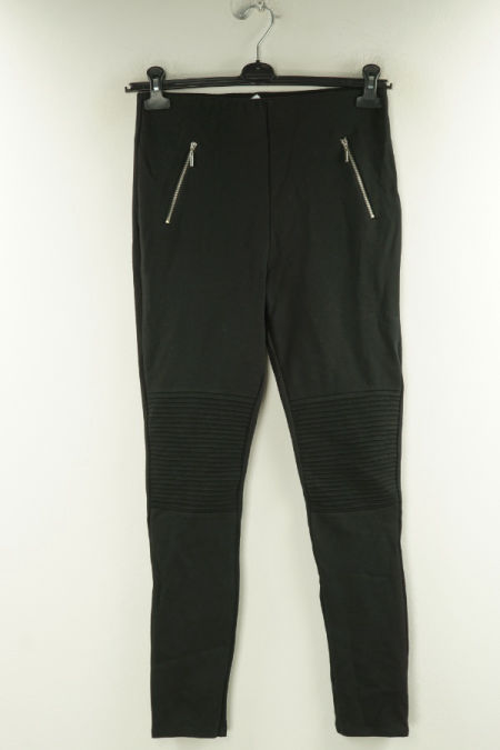 Spodnie czarne materiałowe elastyczne, ZARA