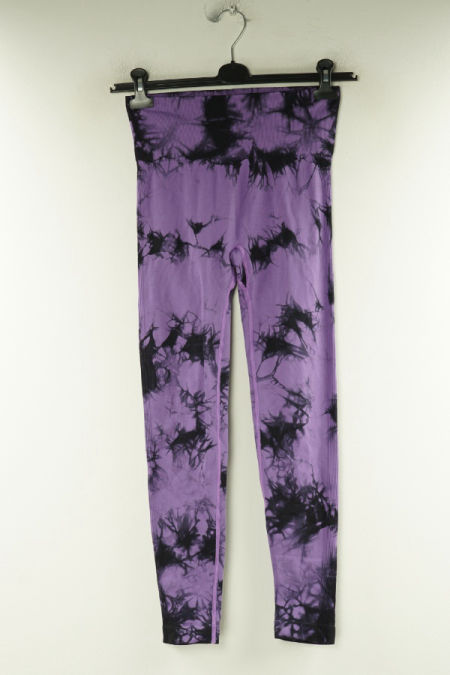 Legginsy fioletowe w czarne maziaje