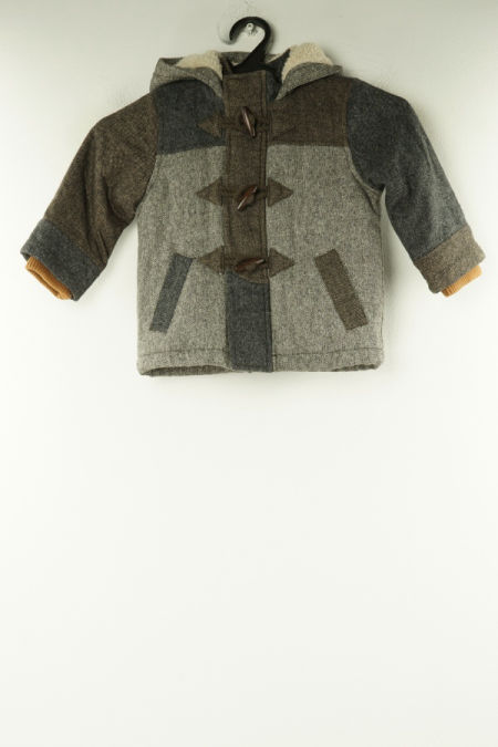 Kurtka szara melanż, w składzie wełna (48%)