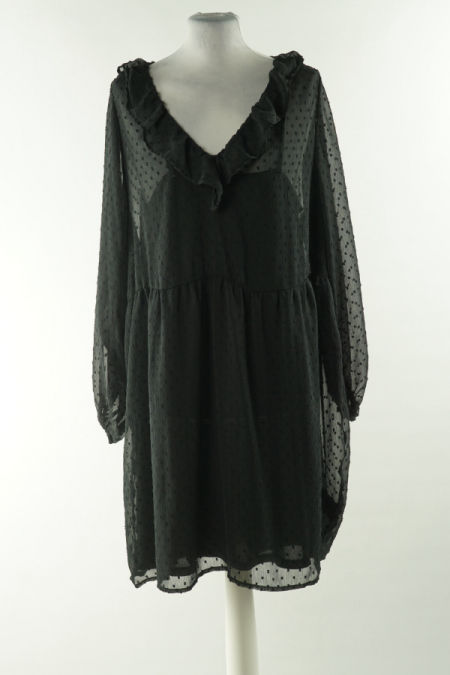 Sukienka czarna z prześwitującym wierzchem