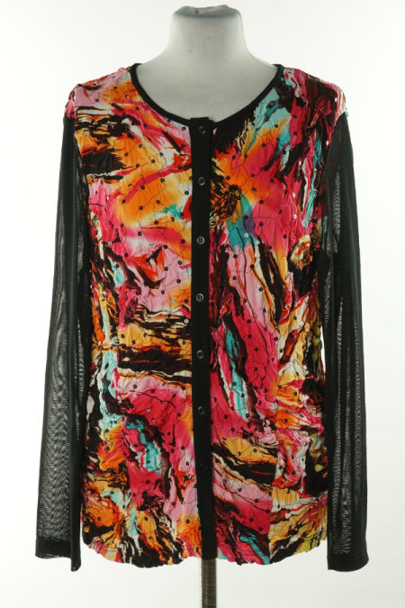 Bluzka wielokolorowa zapinana na guziki