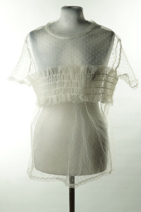 Bluzka siateczkowa biała