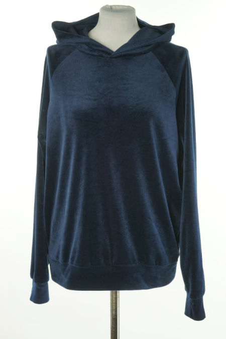 Bluza granatowa welurowa