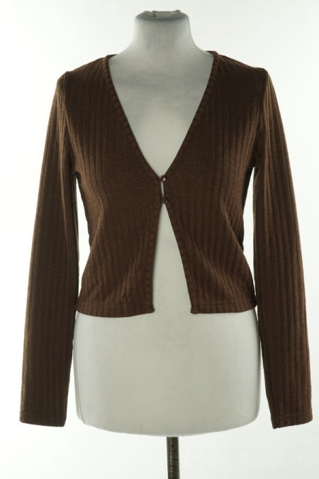 Bluzka brązowa prążkowana