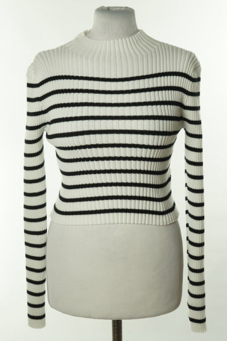 Bluzka biała w czarne paski