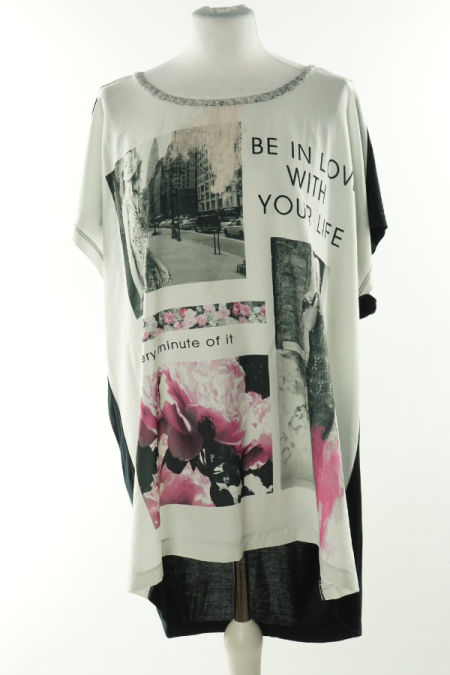 Koszulka szara nadruk i napisy