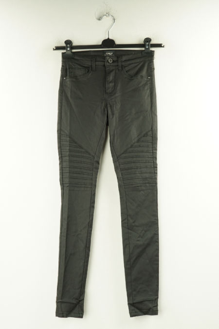 Spodnie czarne woskowane