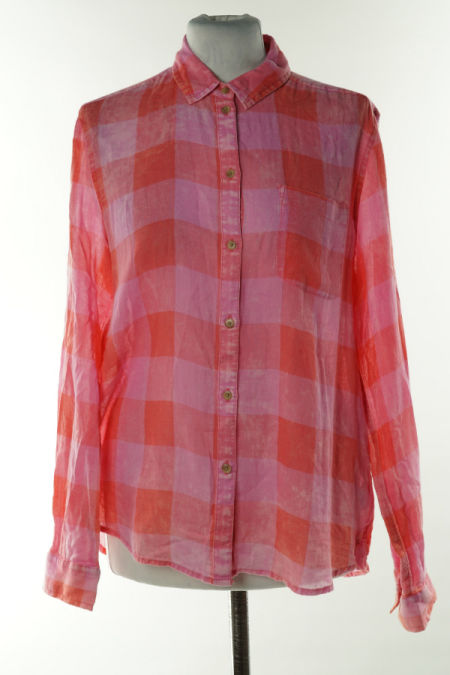 Koszula różowa w kratę zwiewna