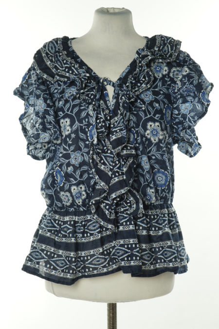 Bluzka granatowa w niebiesko-białe wzory
