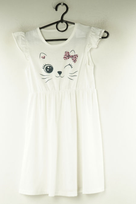 Sukienka biała kot
