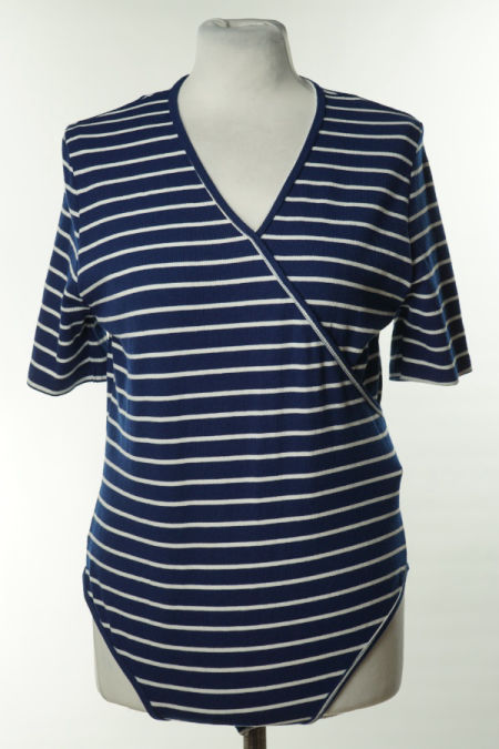 Body granatowe w białe paski Primark