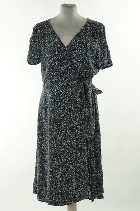 Sukienka granatowa w białe ciapki