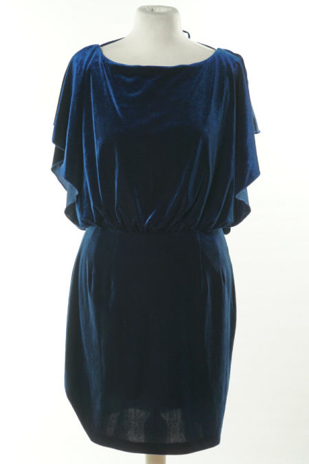 Sukienka granatowa welurowa