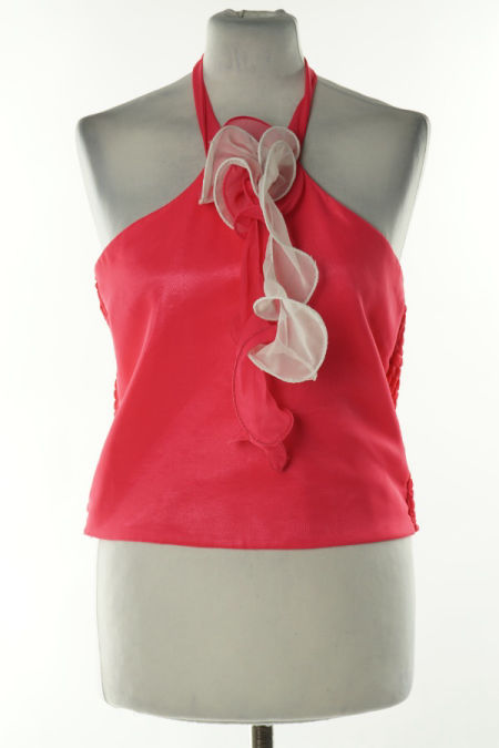 Bluzka różowa na szyję