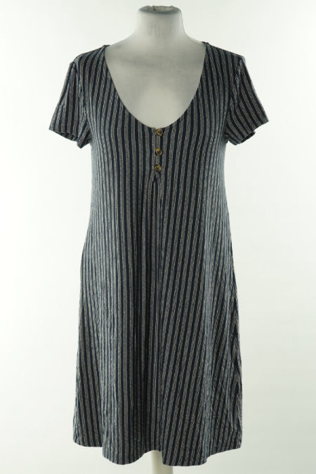 Sukienka granatowa w białe paski