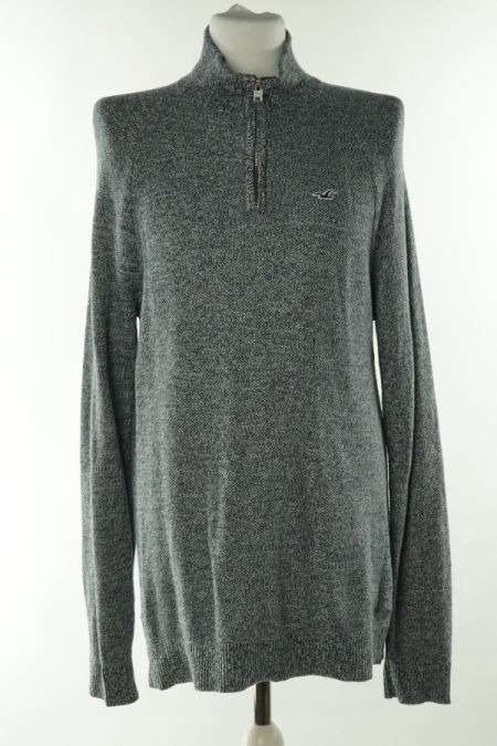 Sweter granatowy melanż HOLLISTER