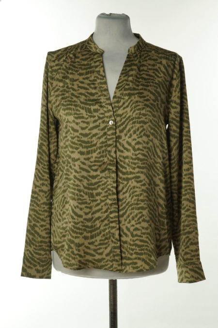 Koszula beżowo zielona