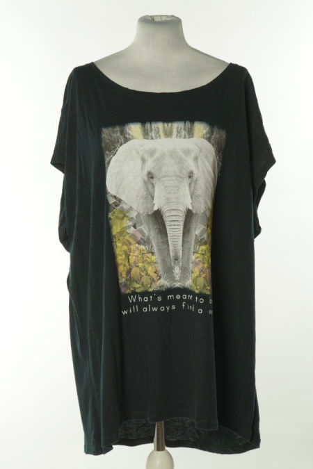Koszulka czarna słoń
