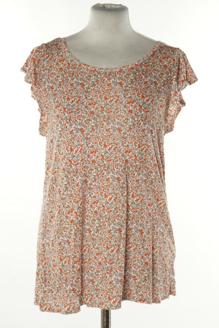 Bluzka biała w czerwone kwiatki, H&M