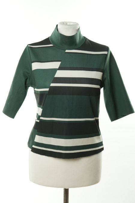 Koszulka zielono - czarno - biała Zara