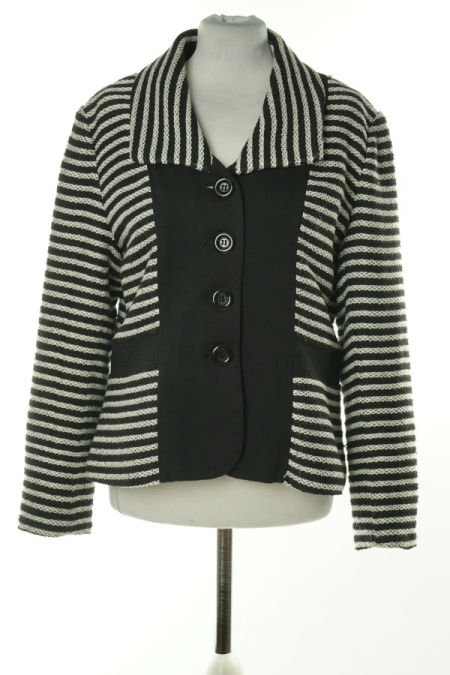 Marynarka czarna w białe paski