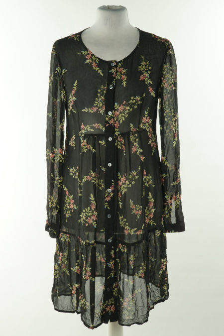 Sukienka czarna w kwiatki