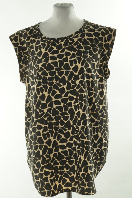 Bluzka beżowo - brązowa