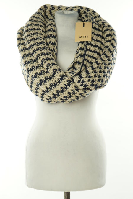 Komin kremowo-granatowy, ICHI