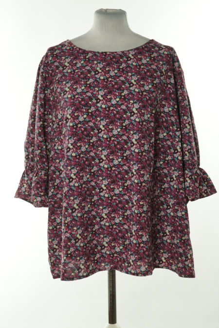 Bluzka fioletowa w drobne kwiaty