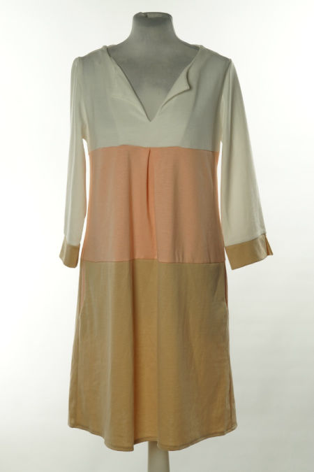 Sukienka różowo-beżowa