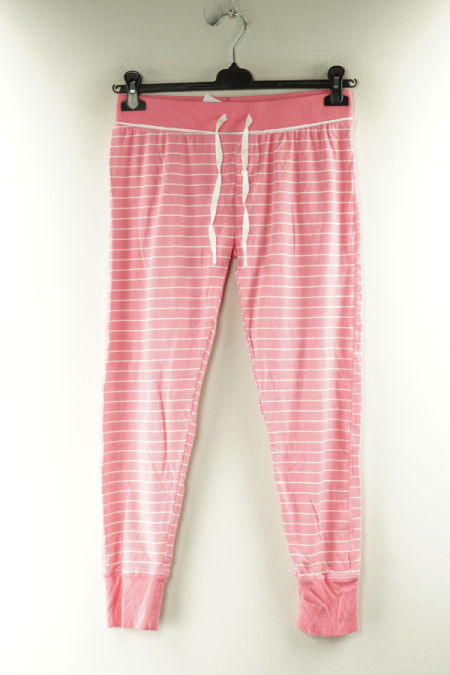 Spodnie piżamowe rózowe w białe paski