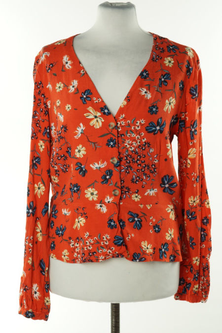 Koszula czerwona w kwiatki