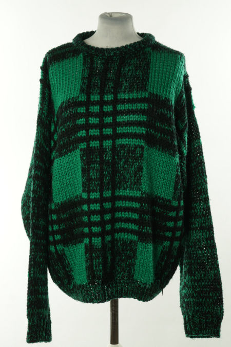 Sweter zielono-czarny