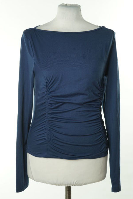 Bluzka granatowa drapowana