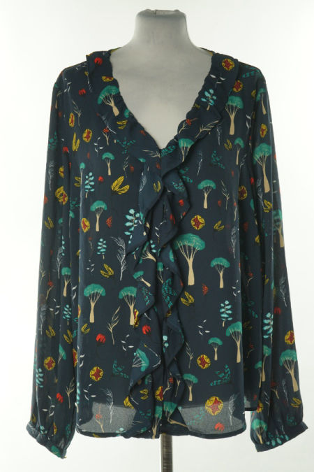 Bluzka granatowa w drzewa