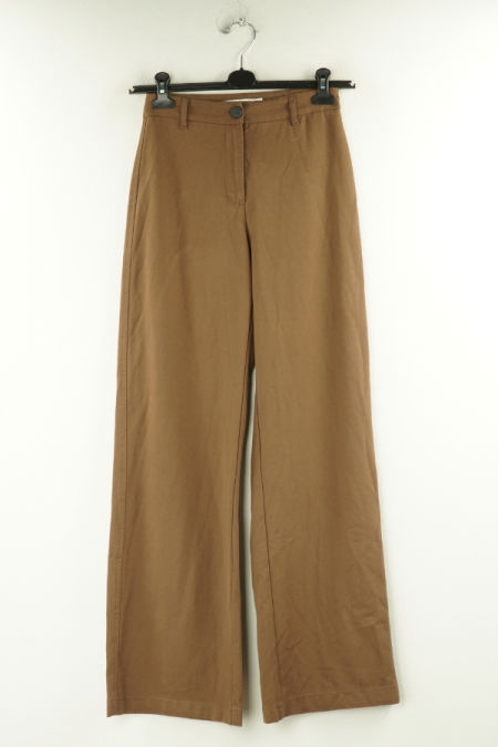 Spodnie brązowe z szerokimi nogawkami
